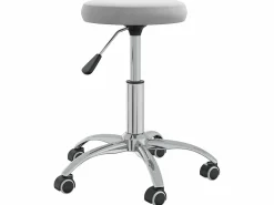 Taburete de masaje terciopelo claro ES590188