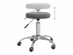 Clearance Taburete de masaje terciopelo oscuro ES40872 Taburete De Oficina