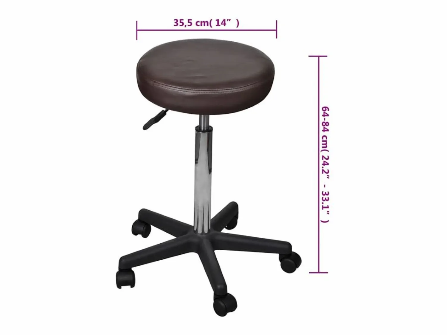 Discount Taburete de oficina marrón ES434412 Marru00f3n