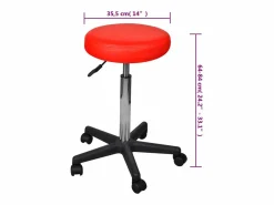 Hot Taburete de oficina Rojo