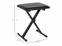 Sale Taburete de piano plegable, regulable en altura, de metal, piel sintética, espuma, color (39 x 29 x 37-47 cm) Banco Y Pie De Cama|Banco Y Pie De Cama