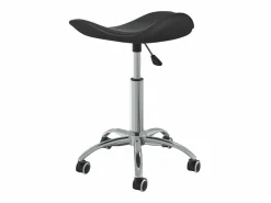 Online Taburete de salón de belleza de cuero sintético ES20433 Negro