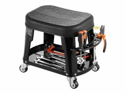 Taburete de Taller SucceBuy con Ruedas y Bandeja para Herramientas, Capacidad de 136 kg