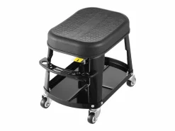 Taburete de Taller SucceBuy con Ruedas y Bandeja para Herramientas, Capacidad de 136 kg
