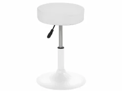Hot Taburete de trabajo, asiento redondo de cuero sintético, acolchado con espuma de alta densidad, giratorio, altura ajustable YU Taburete De Oficina