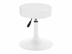 Hot Taburete de trabajo, asiento redondo de cuero sintético, acolchado con espuma de alta densidad, giratorio, altura ajustable YU Taburete De Oficina