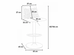 AHD Taburete Grand Soleil SPIDER para cafetería bar cocina alto fijo giratorio reposapiés regulable -