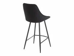Outlet Vente-unique Taburetes bar MASURIE - Terciopelo - (lote 2) Negro