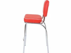 Clearance MCW Taburetes de bar Akita (juego de 2), rojo y blanco Rojo / Blanco