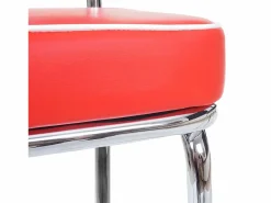 Clearance MCW Taburetes de bar Akita (juego de 2), rojo y blanco Rojo / Blanco