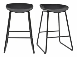 Sale Taburetes de bar modernos s con patas en metal 65 cm (lote de 2) PEBBLE Muebles De Bar|Taburete Alto