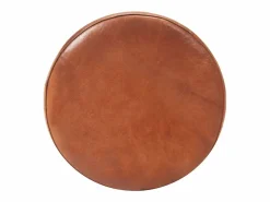 vidaxl Taburetes de barra de cocina 2 uds cuero auténtico marrón
