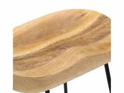 vidaxl Taburetes de cocina gavin 2 unidades madera maciza de mango
