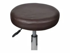 Taburetes de oficina 2 uds cuero sintético marrón ES456947 Marru00f3n