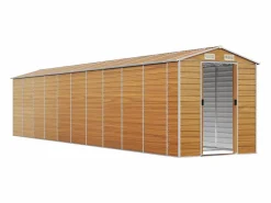 Discount Garden Furniture Tampa Caseta de jardín acero galvanizado marrón claro 191x895x198 cm Marru00f3n