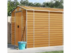 Online Tampa Caseta de jardín acero galvanizado marrón claro 191x810x198 cm Caseta De Jardín