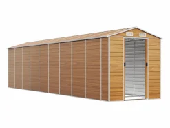 Online Tampa Caseta de jardín acero galvanizado marrón claro 191x810x198 cm Caseta De Jardín