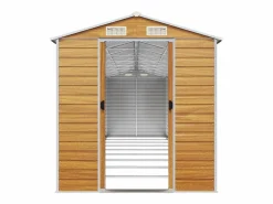 Online Tampa Caseta de jardín acero galvanizado marrón claro 191x810x198 cm Caseta De Jardín