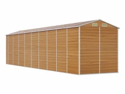 Online Tampa Caseta de jardín acero galvanizado marrón claro 191x810x198 cm Caseta De Jardín