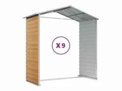 Online Tampa Caseta de jardín acero galvanizado marrón claro 191x810x198 cm Caseta De Jardín
