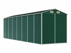 Hot Tampa Cobertizo de jardín acero galvanizado 191x640x198 cm Caseta De Jardín