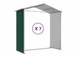 Hot Tampa Cobertizo de jardín acero galvanizado 191x640x198 cm Caseta De Jardín