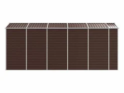 Discount Garden Furniture Tampa Cobertizo de jardín acero galvanizado marrón 191x470x198 cm Marru00f3n
