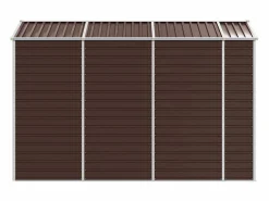 Garden Furniture Tampa Cobertizo de jardín acero galvanizado marrón 191x300x198 cm