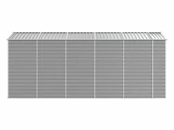 Garden Furniture Tampa Cobertizo de jardín acero galvanizado claro 191x470x198 cm