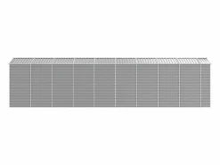 Garden Furniture Tampa Cobertizo de jardín acero galvanizado claro 191x810x198 cm