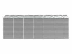 Garden Furniture Tampa Cobertizo de jardín acero galvanizado claro 191x555x198 cm