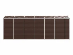 Online Tampa Cobertizo de jardín acero galvanizado marrón 191x555x198 cm Caseta De Jardín