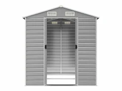 Discount Garden Furniture Tampa Cobertizo de jardín acero galvanizado claro 191x215x198 cm Gris