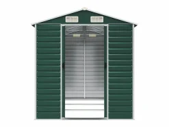 Online Garden Furniture Tampa Cobertizo de jardín acero galvanizado 191x300x198 cm Verde