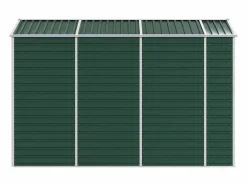 Online Garden Furniture Tampa Cobertizo de jardín acero galvanizado 191x300x198 cm Verde