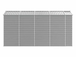 Garden Furniture Tampa Cobertizo de jardín acero galvanizado claro 191x385x198 cm