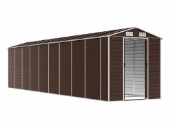 Clearance Garden Furniture Tampa Cobertizo de jardín acero galvanizado marrón 191x810x198 cm Marru00f3n