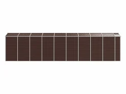 Clearance Garden Furniture Tampa Cobertizo de jardín acero galvanizado marrón 191x810x198 cm Marru00f3n