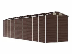 Clearance Garden Furniture Tampa Cobertizo de jardín acero galvanizado marrón 191x810x198 cm Marru00f3n