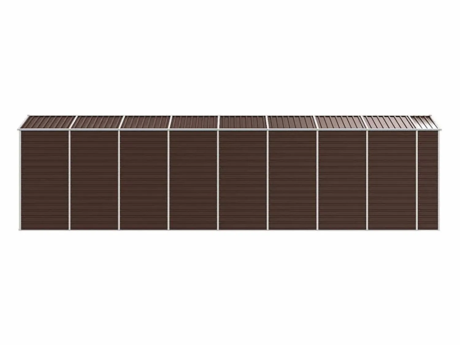 Clearance Garden Furniture Tampa Cobertizo de jardín acero galvanizado marrón 191x725x198 cm Marru00f3n