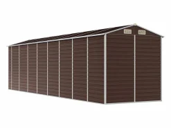 Clearance Garden Furniture Tampa Cobertizo de jardín acero galvanizado marrón 191x725x198 cm Marru00f3n