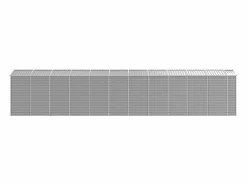 Garden Furniture Tampa Cobertizo de jardín acero galvanizado claro 191x980x198 cm