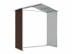 Garden Furniture Tampa Cobertizo de jardín acero galvanizado marrón 191x130x198 cm Marru00f3n