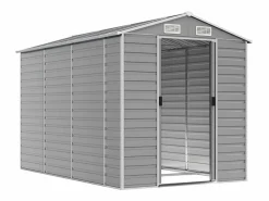 Outlet Tampa Cobertizo de jardín acero galvanizado claro 191x300x198 cm Caseta De Jardín