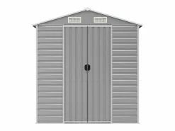 Outlet Tampa Cobertizo de jardín acero galvanizado claro 191x300x198 cm Caseta De Jardín