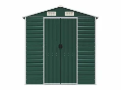 Hot Tampa Cobertizo de jardín acero galvanizado 191x725x198 cm Caseta De Jardín