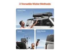 Best Tanque de Agua de Techo SucceBuy de 17L, Tanque Multi-Distribuidor de Aluminio para Exteriores con Paneles Antisalpicaduras y Ranura en T Negro