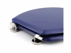 Hot Tapa de WC Dolce de madera moldeada marino con bisagras robustas de acero inoxidable, diseño mate y dimensiones 47x38 cm Tapa De Inodoro