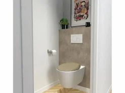 Hot Tapa de WC Marina Taupe en Polipropileno Desmontable con Fijación Universal – Fabricación Francesa Topo