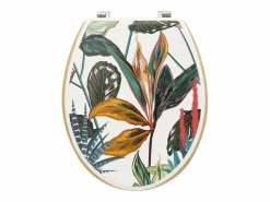 Outlet Five Tapa wc en madera estampado exótico Multicolor